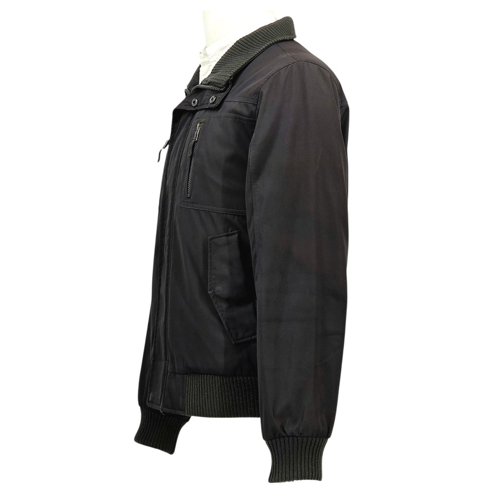 Calvin Klein Bomber Jacket Mens Small Black Water Resistant Windbreaker Ripstop - Picture 5 of 16